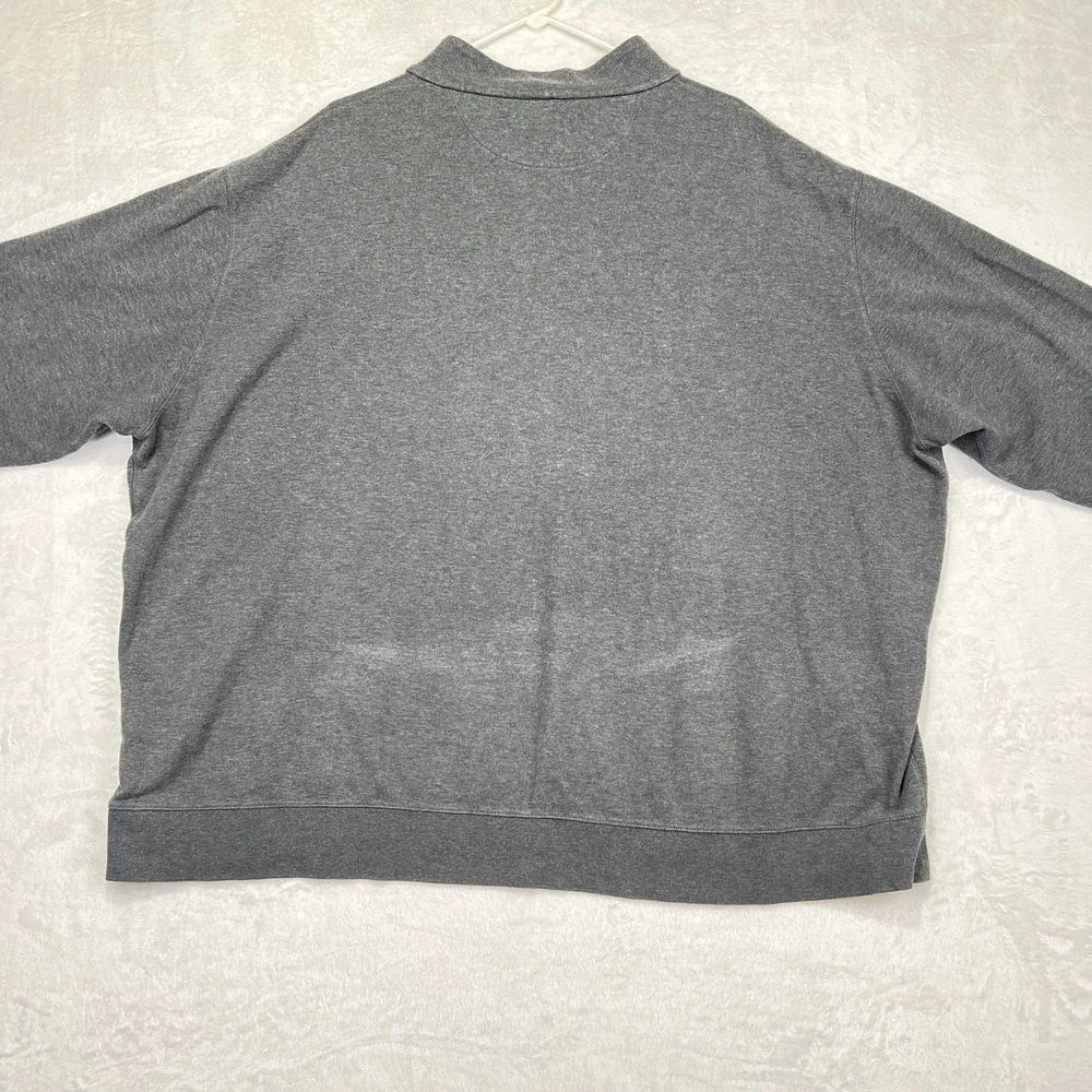 Polo Ralph Lauren Mens 3XB Grey Heather Quarter Zip Pullover Pony Logo Sweater